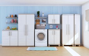 Armadio da Esterno 2 Ripiani 65x45x97H cm in Plastica Keter Excellence Basso Beige/Tortora...
