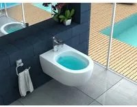 Bidet sospeso in ceramica bianca marea goccioline