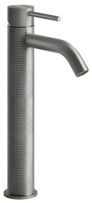 Miscelatore lavabo alto bocca corta senza scarico steel brushed 239 Cesello 54409 Gessi