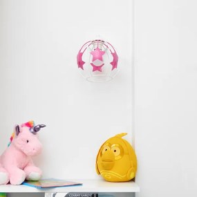 Applique per bambini STARS 1xE27/15W/230V rosa/bianco