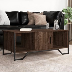 Tavolino Salotto Rovere Marrone 100x51x40 Cm Legno Multistrato /