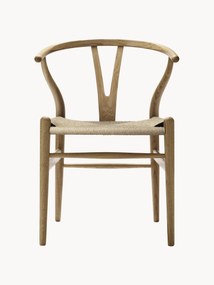 Sedia in legno con seduta intrecciata CH24 Wishbone Chair