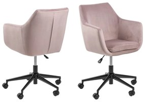Sedia da ufficio rosa Nora - Actona