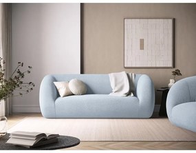 Divano bouclé azzurro 210 cm Essen - Cosmopolitan Design