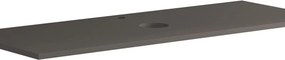 Top per lavabo Kyoto L 120 x H 2 x P 46 cm laccato opaco grigio carbone truciolare