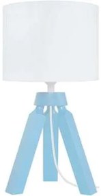 Tosel  Lampade d’ufficio lampada da comodino tondo legno blu e bianco  Tosel