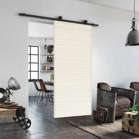 Porta scorrevole reversibile Oxford palissandro in mdf beige, L 93 x H 212 cm, con binario Industrial