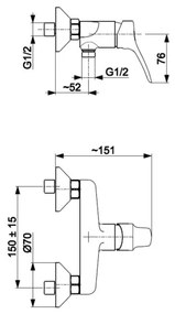 KFA Armatura 5246-010-00 - Miscelatore doccia MORRIS cromo lucido