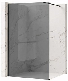 Parete doccia Rea Flexi Grey / Black 140