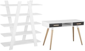 Set di mobili da ufficio bianco e grigio scuro ESCALANTE/FRISCO Beliani