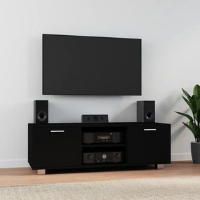 Mobile Porta Tv Nero 120x40,5x35 Cm İn Legno Multistrato /