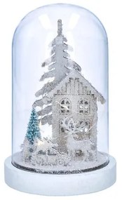 Solight 1V264 - Decorazione natalizia LED LED/2xAAA paesaggio innevato con casa