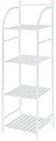 Scaffale bagno H 116 in metallo design bianco con quattro ripiani