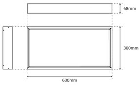 Plafoniera LED 60x30 32W da soffitto UGR19 CCT con driver Philips Colore Bianco Variabile CCT