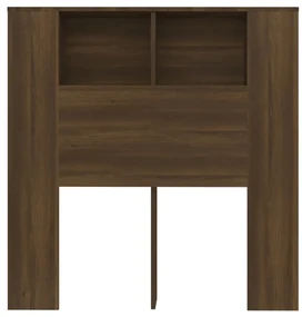 Testiera con scomparti rovere marrone 100x18,5x104,5 cm
