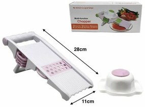 Trade Shop - Grattugia Affettatrice Multiuso 5in1 Lame Mandolina Frutta Verdura Formaggi