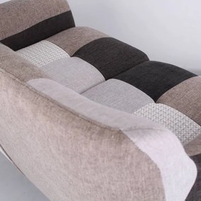 Divano 2 posti 130 cm - tessuto Patchwork Elegant imbottito ELLEN