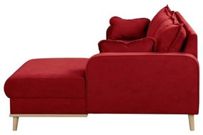 Divano angolare rosso (angolo destro) Beata - Ropez