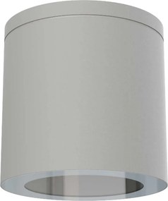 Applique da soffitto IP54 GU10 in Alluminio e Vetro - Grigia