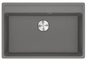 Lavello integrato 1 vasca in fragranite argento FRANKE Maris L 51 x L 76 cm