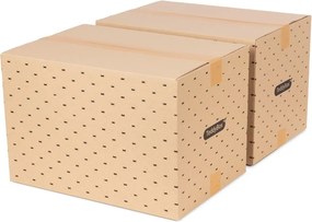 Set di 2 scatole portaoggetti beige Teddy, 42 x 30 cm - Compactor