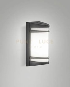 Pix applique grigio scuro da esterno 1 luce attacco e27 ip54