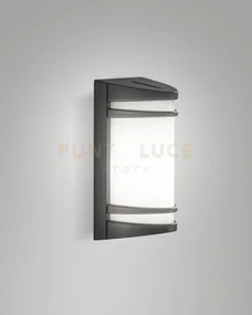 Pix applique grigio scuro da esterno 1 luce attacco e27 ip54