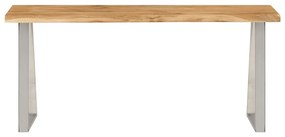 Panca con bordi vivi 105 cm in legno massello di acacia
