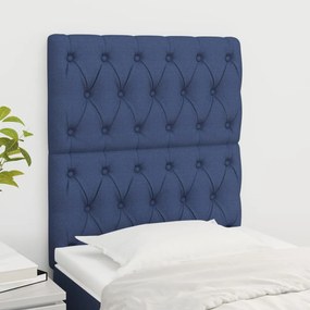 Testiera 2 Pz Blu 80 X 7 X 78/88cm İn Tessuto /