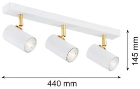 Argon 1475 - Faretto LAGOS 3xGU10/5W/230V bianco/dorato