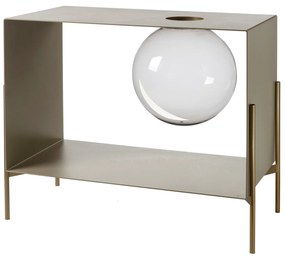 Arti & Mestieri Mobile da soggiorno di design Globe grande- in 6 combinazioni Sabbia /base oro laccato