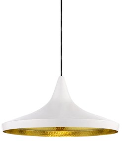 Tom Dixon - Beat Wide LED Lampada a Sospensione Glossy White/BrassTom Dixon