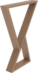 Gamba per mobili STEELMI Federica in acciaio rame lucido L 58 x P 8 x H 71 cm