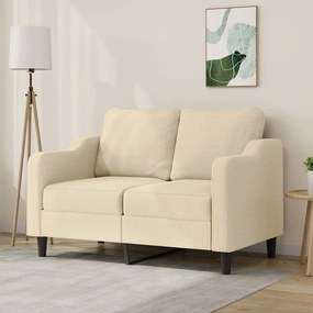 Divano A 2 Posti Crema 120 Cm İn Tessuto /