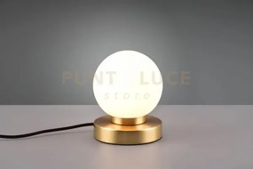 Prinz ii lampada ottone satinato e sfera bianca  h 15cm 1 luce atta...