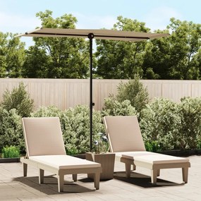 Ombrellone Da Giardino Con Palo İn Alluminio 180x110cm Verde /