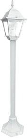 Lampione da giardino, Roma H 104 cm, bianco, IP44 INTEC