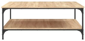 Tavolino salotto rovere sonoma 100x100x40 cm legno multistrato