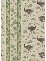 Josephine Munsey Carta da parati Ostrich Stripe - Khaki and Green