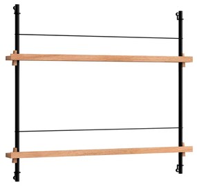 Moebe - Magazine Shelving Oak/Black Moebe