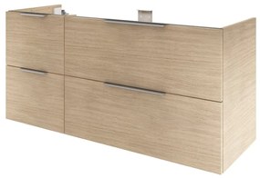 Mobile da bagno sotto lavabo Neo marrone lucido L 135 x H 64 x P 48 cm 4 cassetti, lavabo non incluso