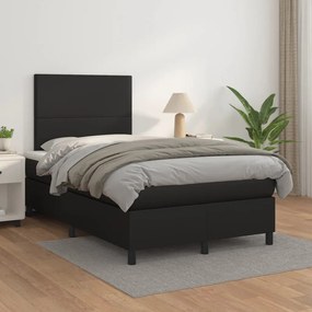 Giroletto A Molle Con Materasso Nero 120x200 Cm İn Similpelle /