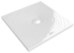 Ceramica Flaminia Water drop DR80 Piatto doccia 80x80 da appoggio o incasso filo pavimento in ceramica bianco