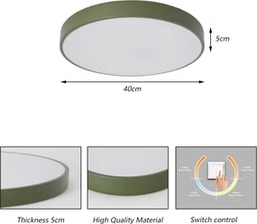 Brilagi - Plafoniera LED POOL LED/48W/230V 3000/4000/6000K 40 cm verde