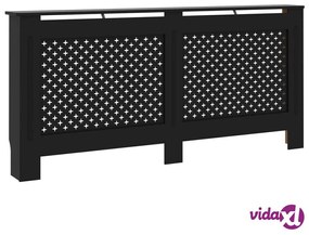 vidaXL Copertura per Radiatore Nera 172x19x81 cm in MDF