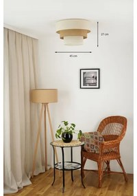 Brilagi-Plafoniera DENVER LUNETA 1xE27/15W/230V diametro 45 beige/marrone/color crema