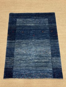 Gabbeh Tappeto 110x80 Blu (Iran) Annodato A Mano