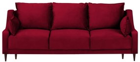Divano letto in velluto rosso con contenitore, 215 cm Freesia - Mazzini Sofas