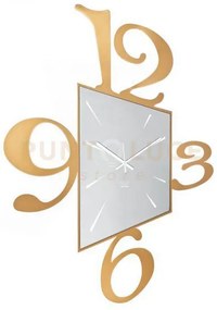 Orologio da muro geometrico big prospettiva oro laccato in ferro 70...