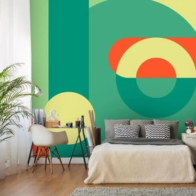 Fotomurale adesivo  Geometric Wreath (Green)  Larghezza x Altezza Home decor 147x105